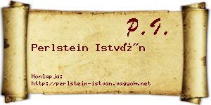 Perlstein István névjegykártya