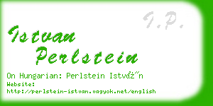 istvan perlstein business card